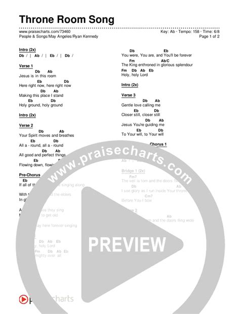 Throne Room Song Chords by People & Songs .